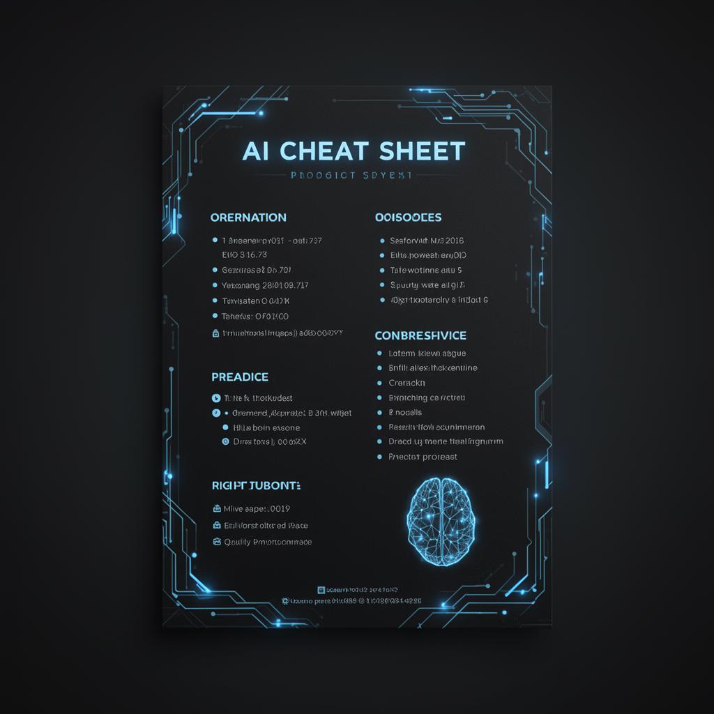 The 1-Page AI Cheat Sheet — bonus product mockup